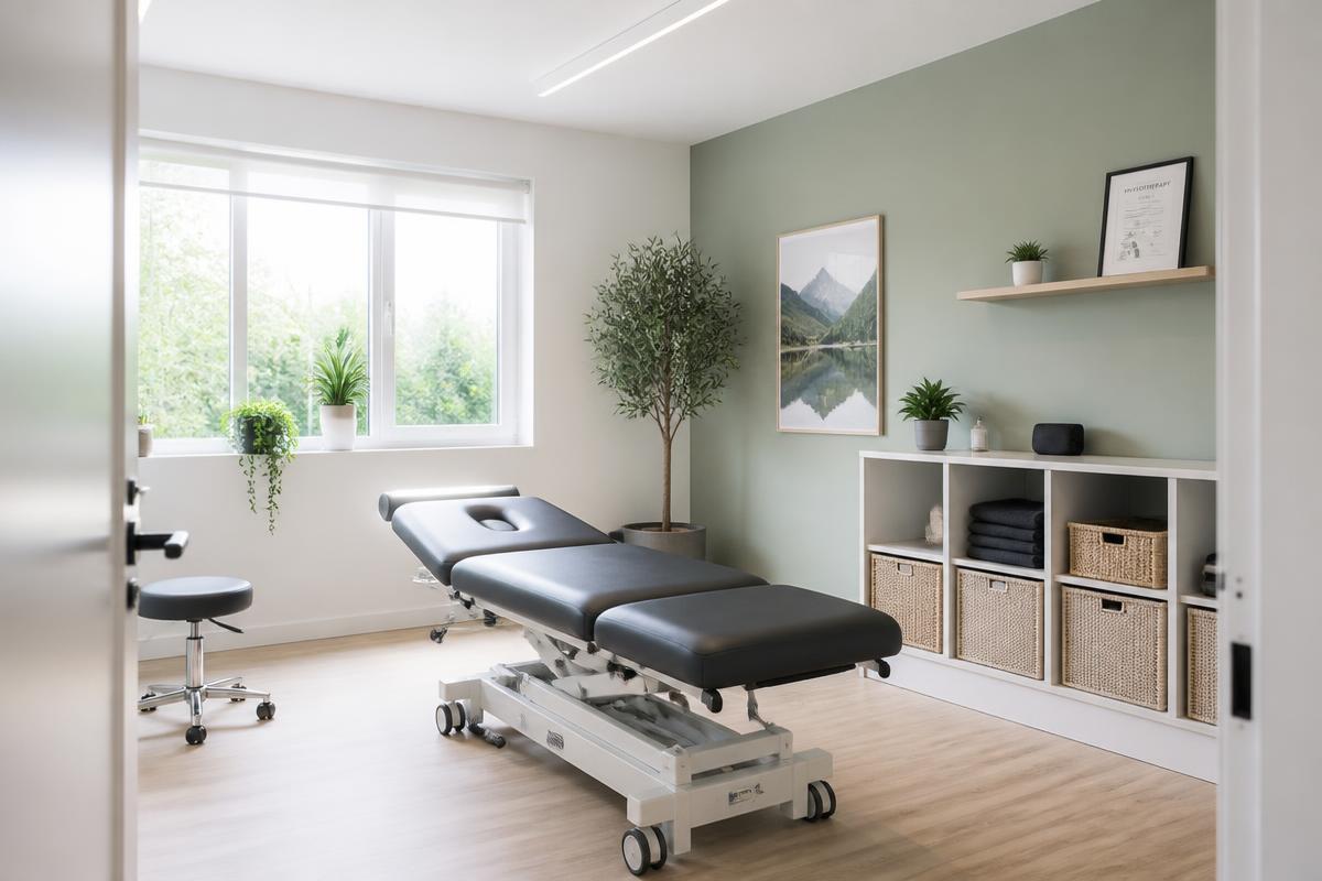 Modern physiotherapy treatment room at Life Light Physiotherapy